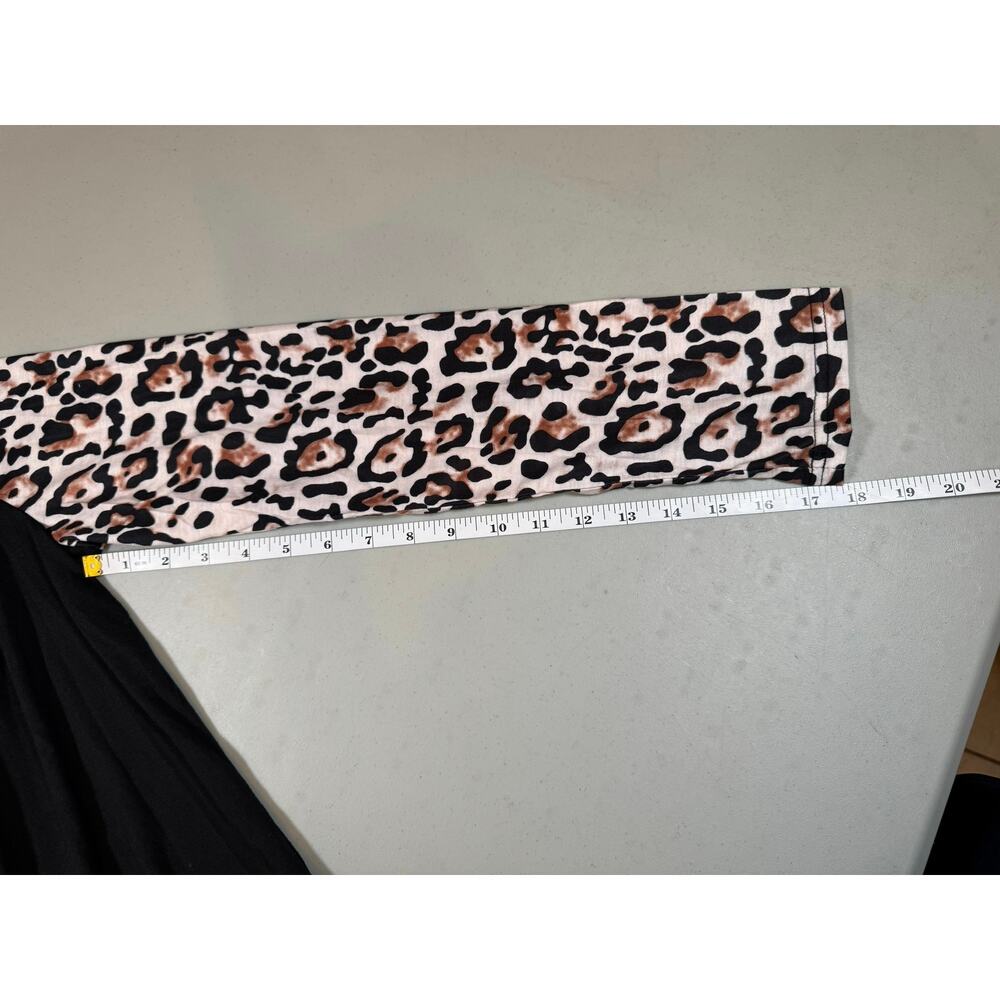 NWT Cupshe Black Leopard Long Sleeve Dress Size Medium Twist Hem Stretchy - Picture 6 of 6